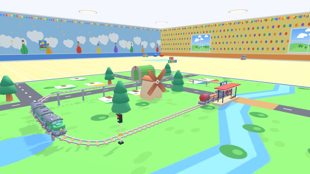 The Mountain Railway layout with raised track